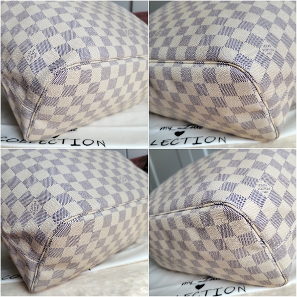 🍁 LOUIS VUITTON Neverfull Mm Damier AZUR Tote Bag - Picture 14 of 16